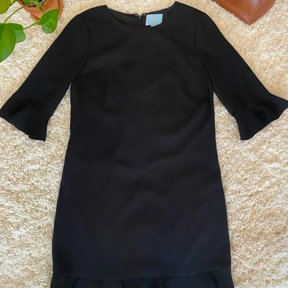 CeCe Bell Sleeve Ruffle Dress